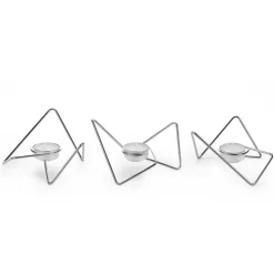 Black+Blum - Triangular "Loop" - Chrome - sæt med 3 stk