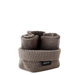 Blomus - Crochet Robe Basket - Taupe - TELA