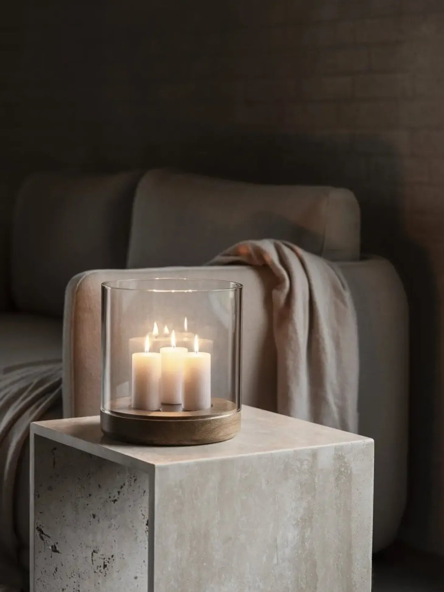 Blomus - Hurricane Lamps XL - Oak - LANTO