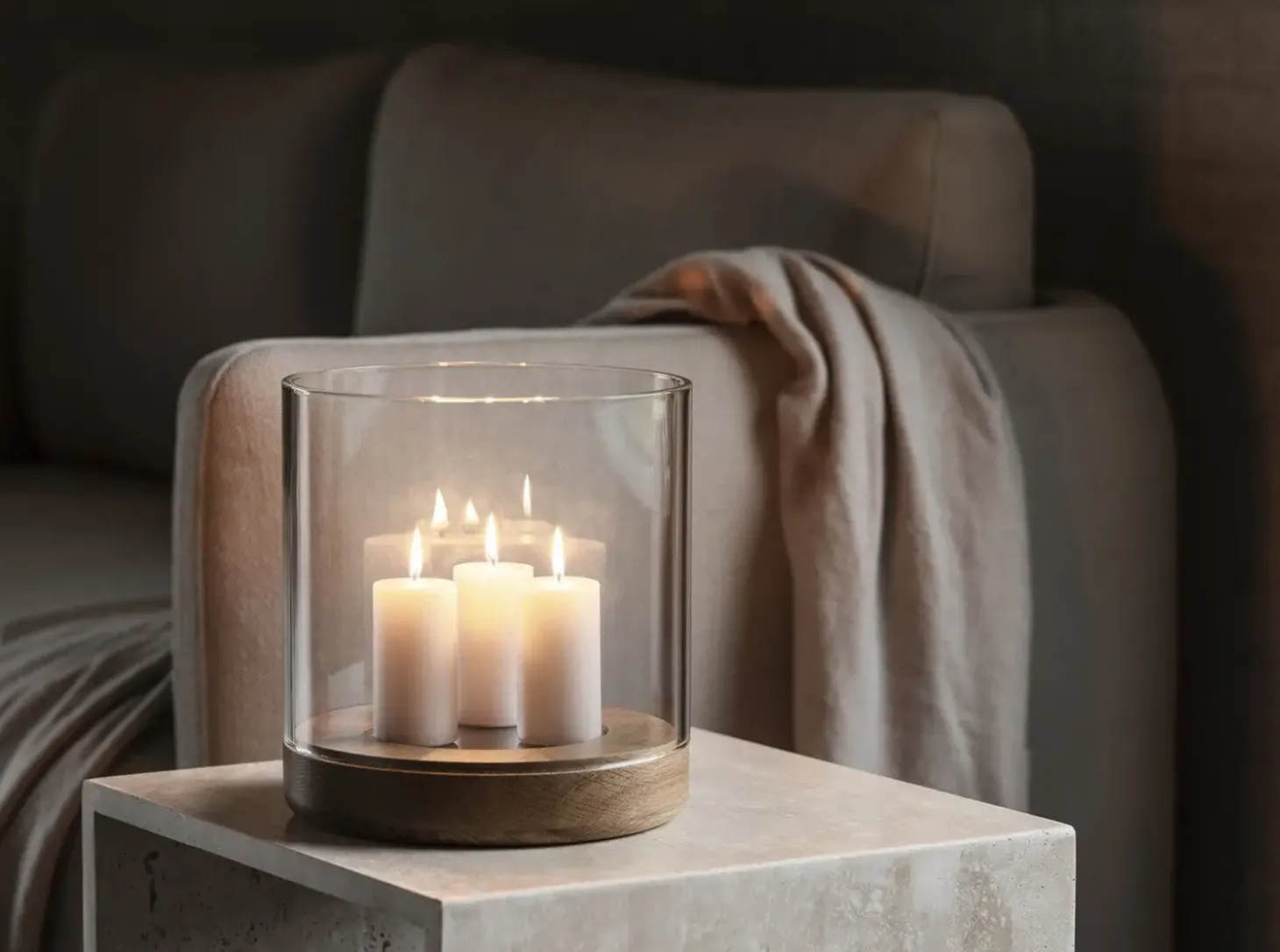 Blomus - Hurricane Lamps XL - Oak - LANTO