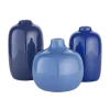 Blomus - Set 3 Vases - CEOLA-Parisian Blue, Mazarine Blue, Ocean Cavern