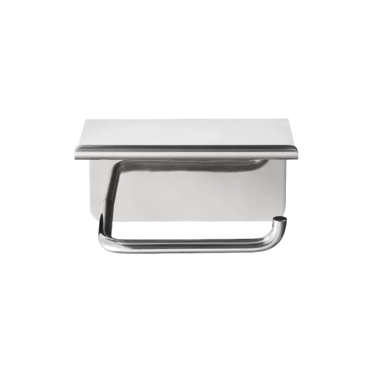Blomus - Toilet Paper Holder -MODO- Stainless Steel polished with shelf