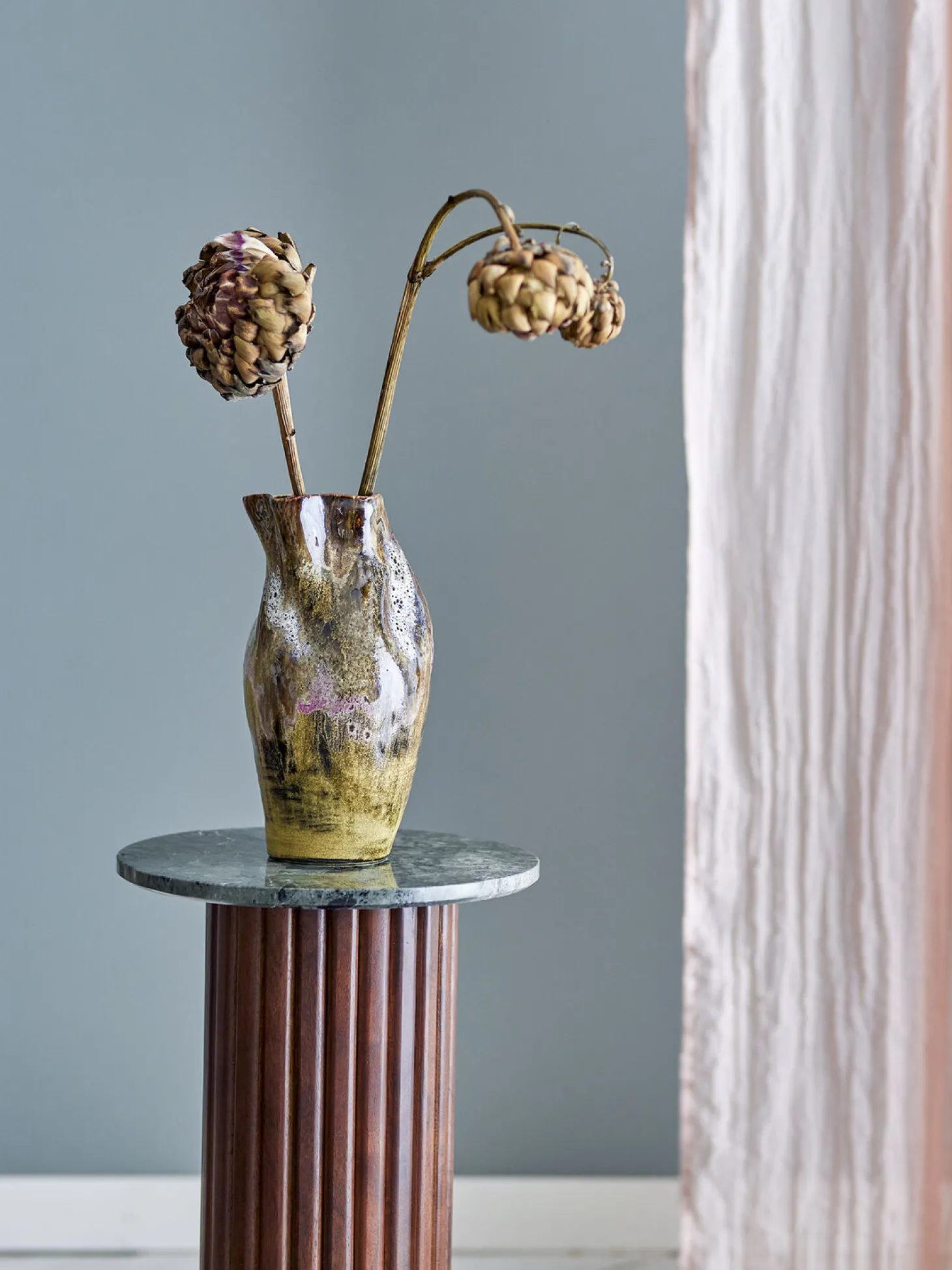 Bloomingville - Benoit Vase, Brun, Stentøj
