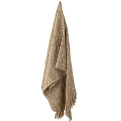Bloomingville - Bresso Plaid, Brun, Genanvendt Bomuld