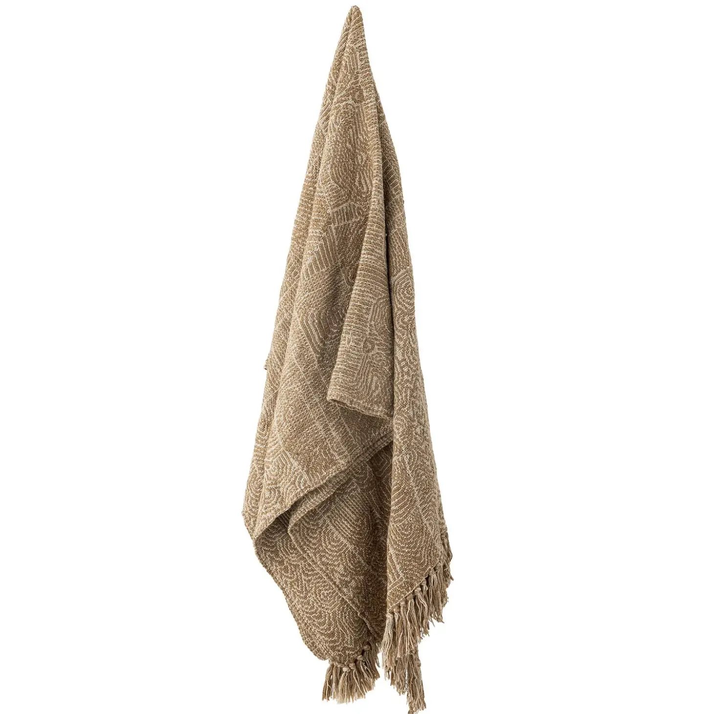 Bloomingville - Bresso Plaid, Brun, Genanvendt Bomuld