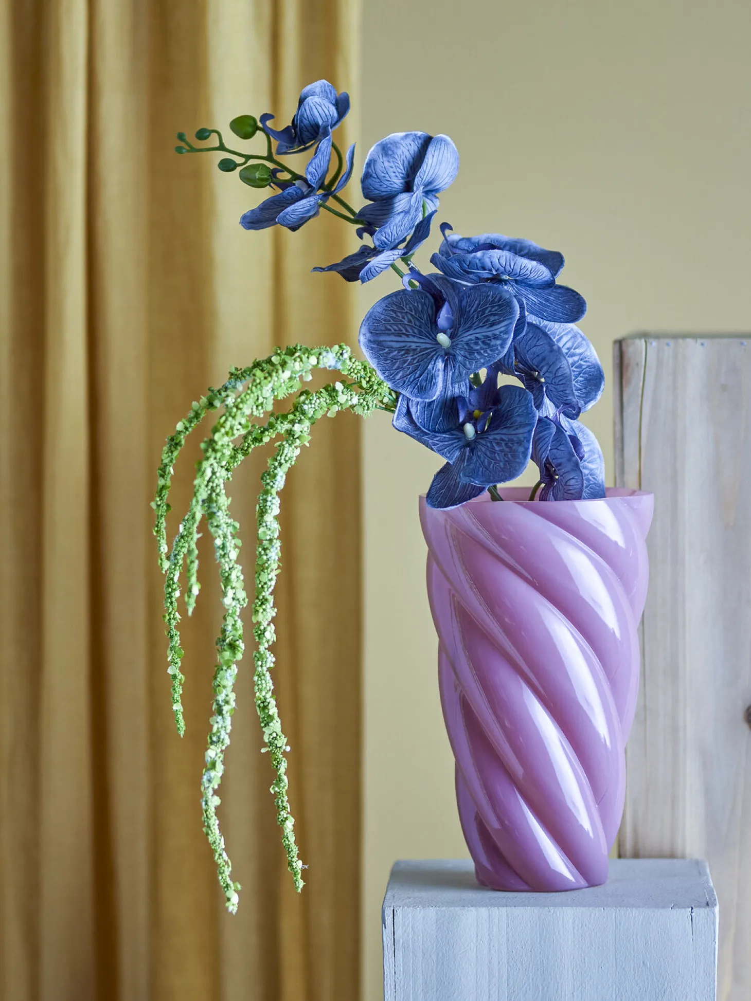 Bloomingville - Callo Vase, Rosa, Glas