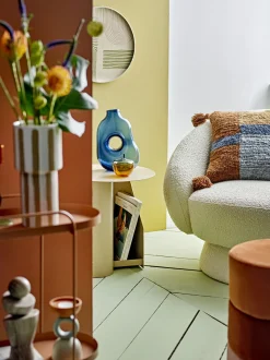 Bloomingville - Harri Vase, Blå, Glas