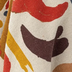 Bloomingville - Horus Plaid, Orange, Genanvendt Bomuld