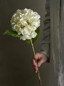 Bloomingville - Hydrangea Kunstig stilk, Hvid, Plastik
