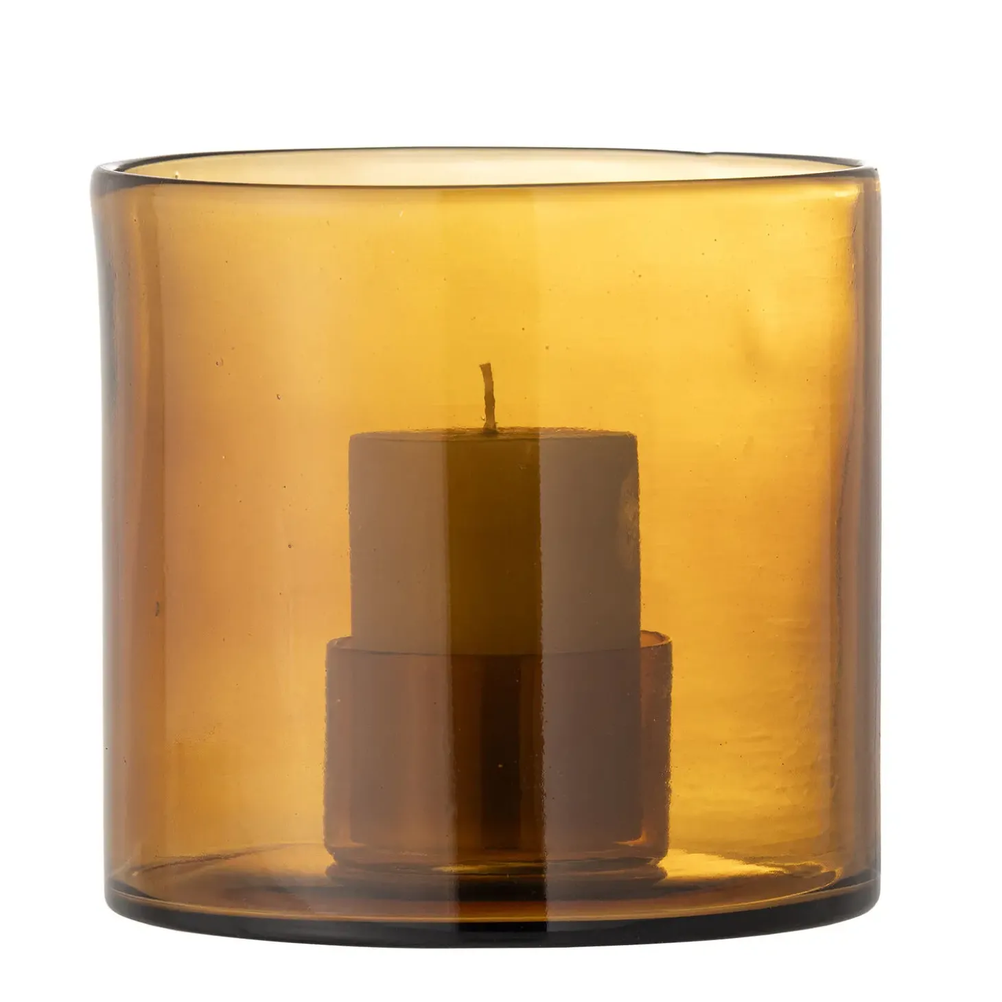 Bloomingville - Kahlah Lysestage, Brun, Genanvendt Glas
