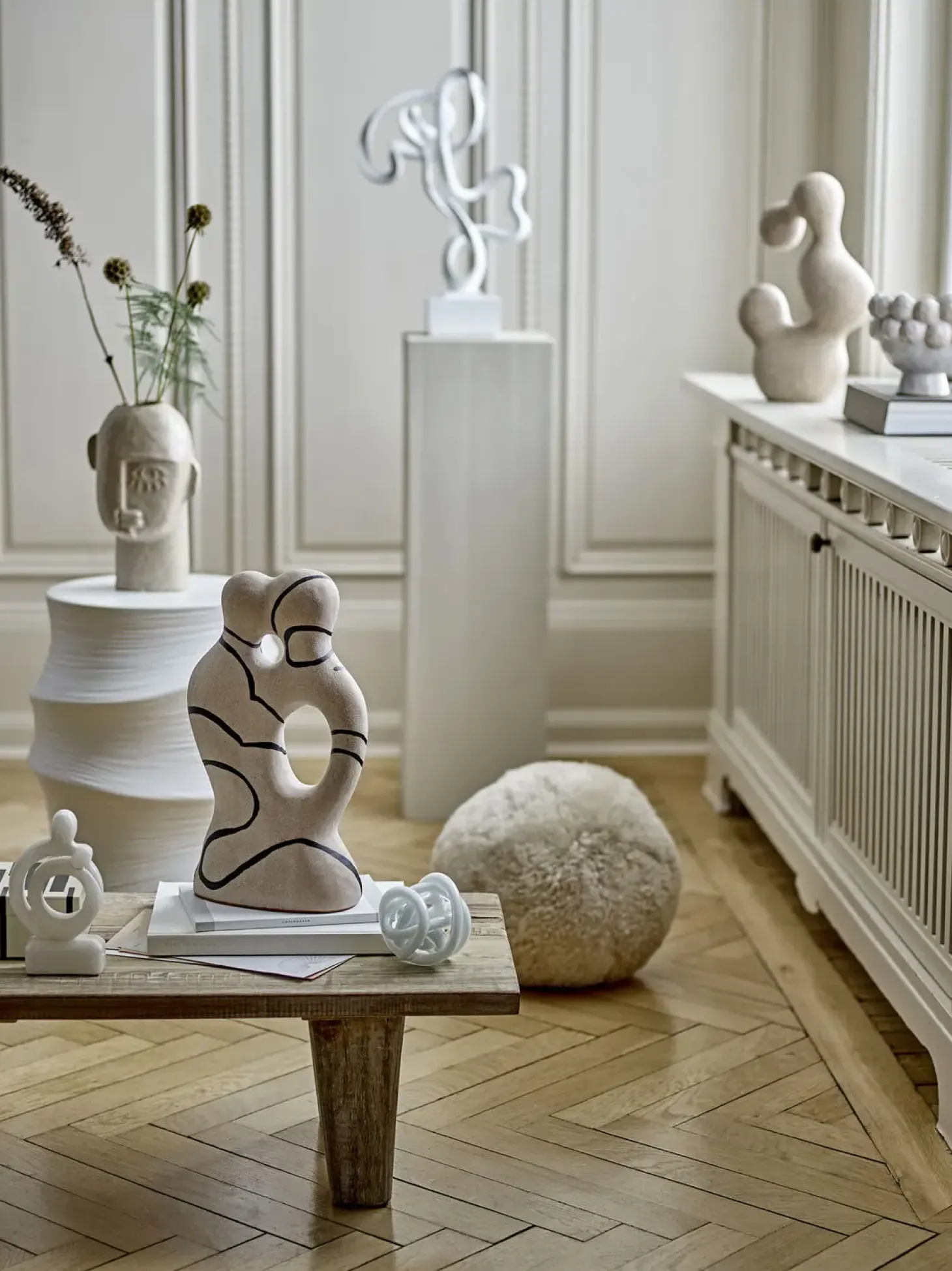 Bloomingville - Lizzie Vase, Natur, Stentøj