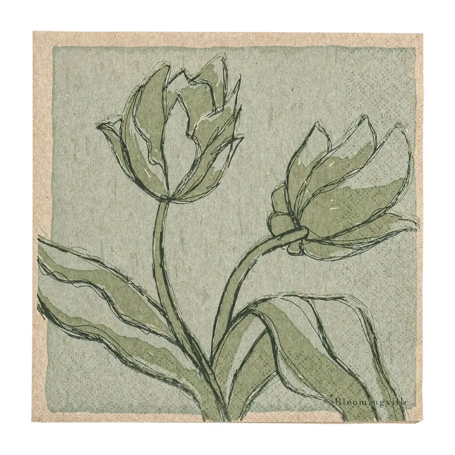 Bloomingville - Mana Serviet, Grøn, FSC® Recycled, Papir