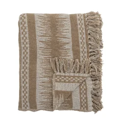Bloomingville - Marmi Plaid, Brun, Genanvendt Bomuld