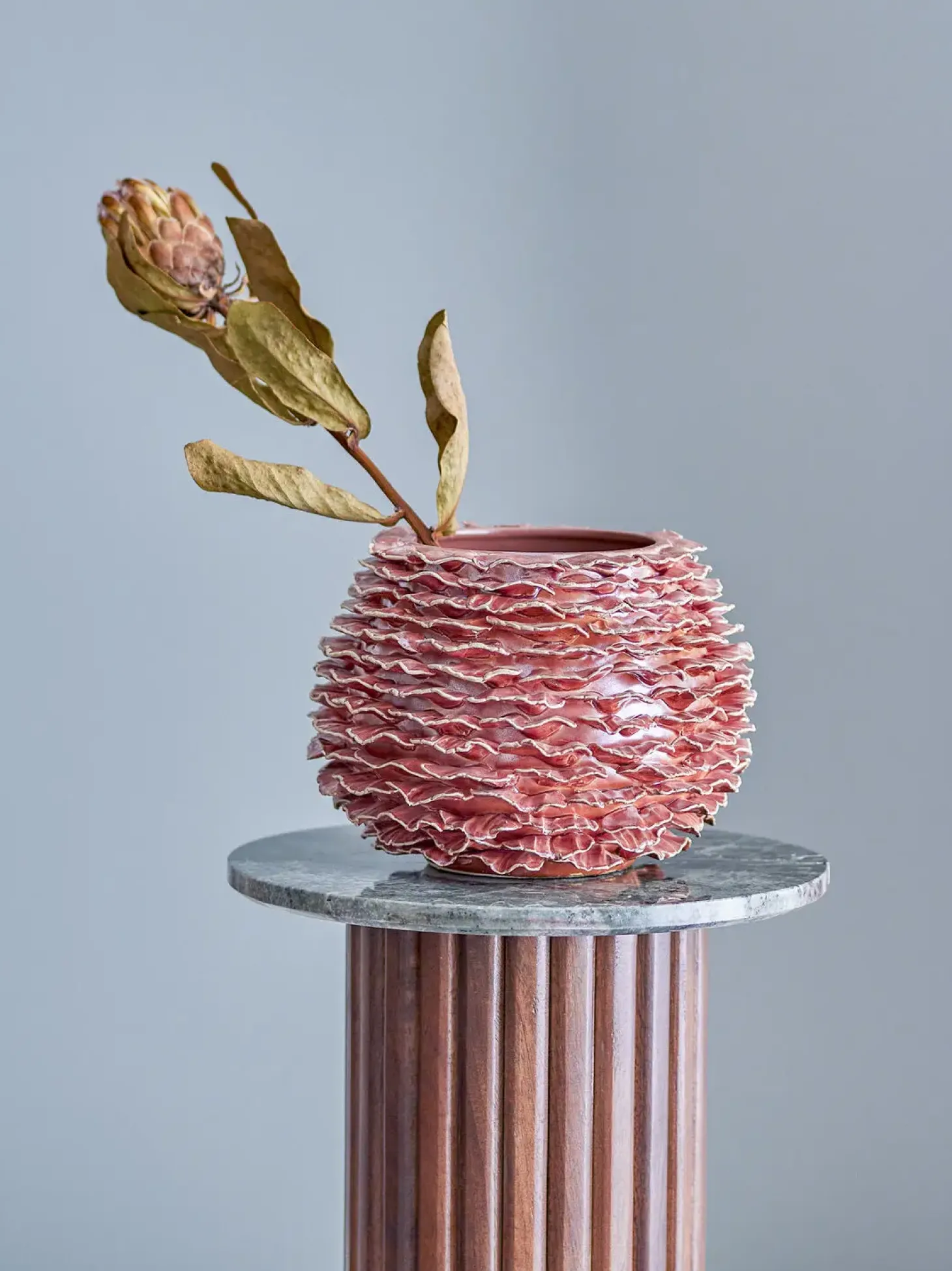 Bloomingville - Morwen Vase, Brun, Stentøj