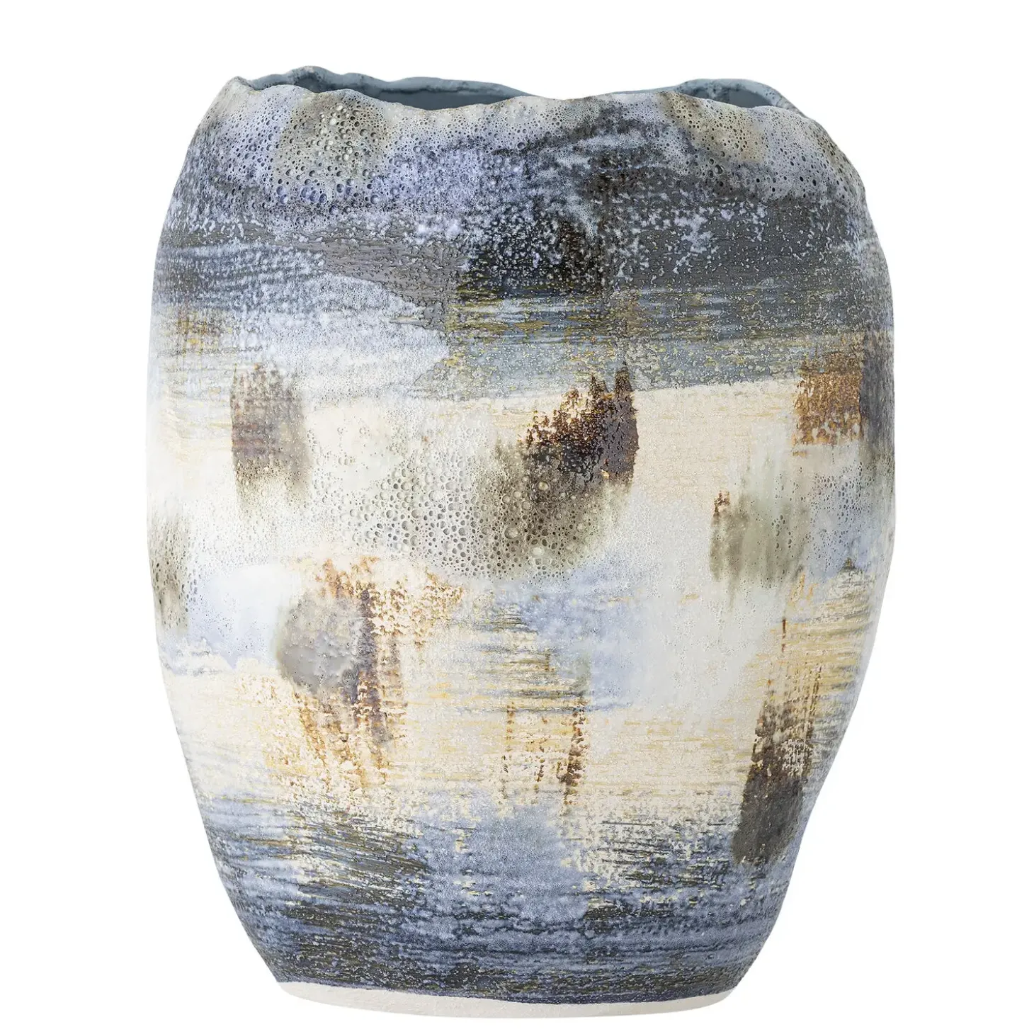 Bloomingville - Nienna Vase, Blå, Stentøj