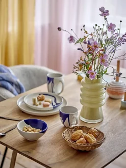 Bloomingville - Okayama Skål, Blå, Stentøj