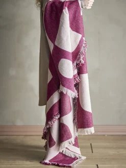 Bloomingville - Olica Plaid, Rød, Genanvendt Bomuld