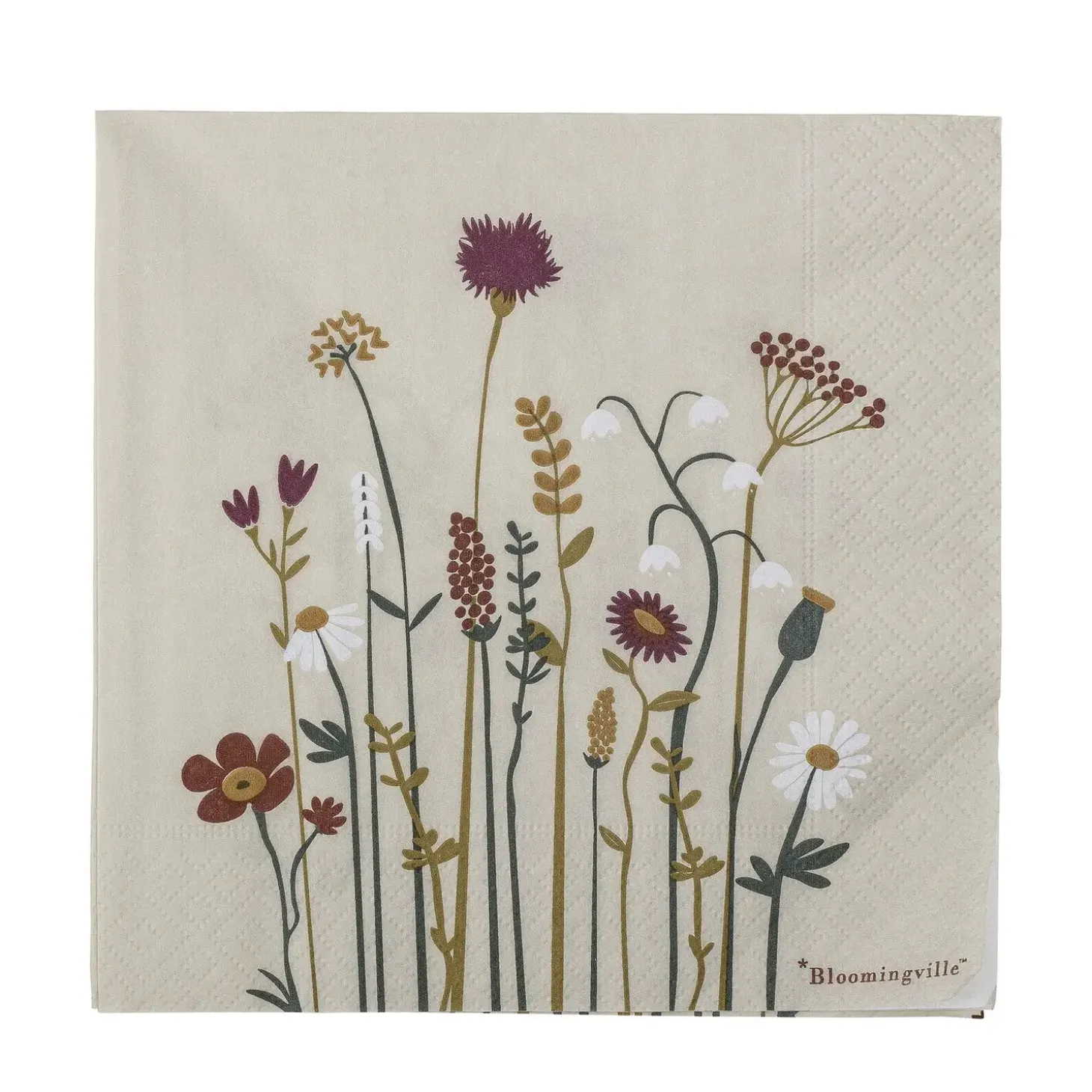 Bloomingville - Paige Serviet, Natur, FSC Mix, Papir, 20 styk