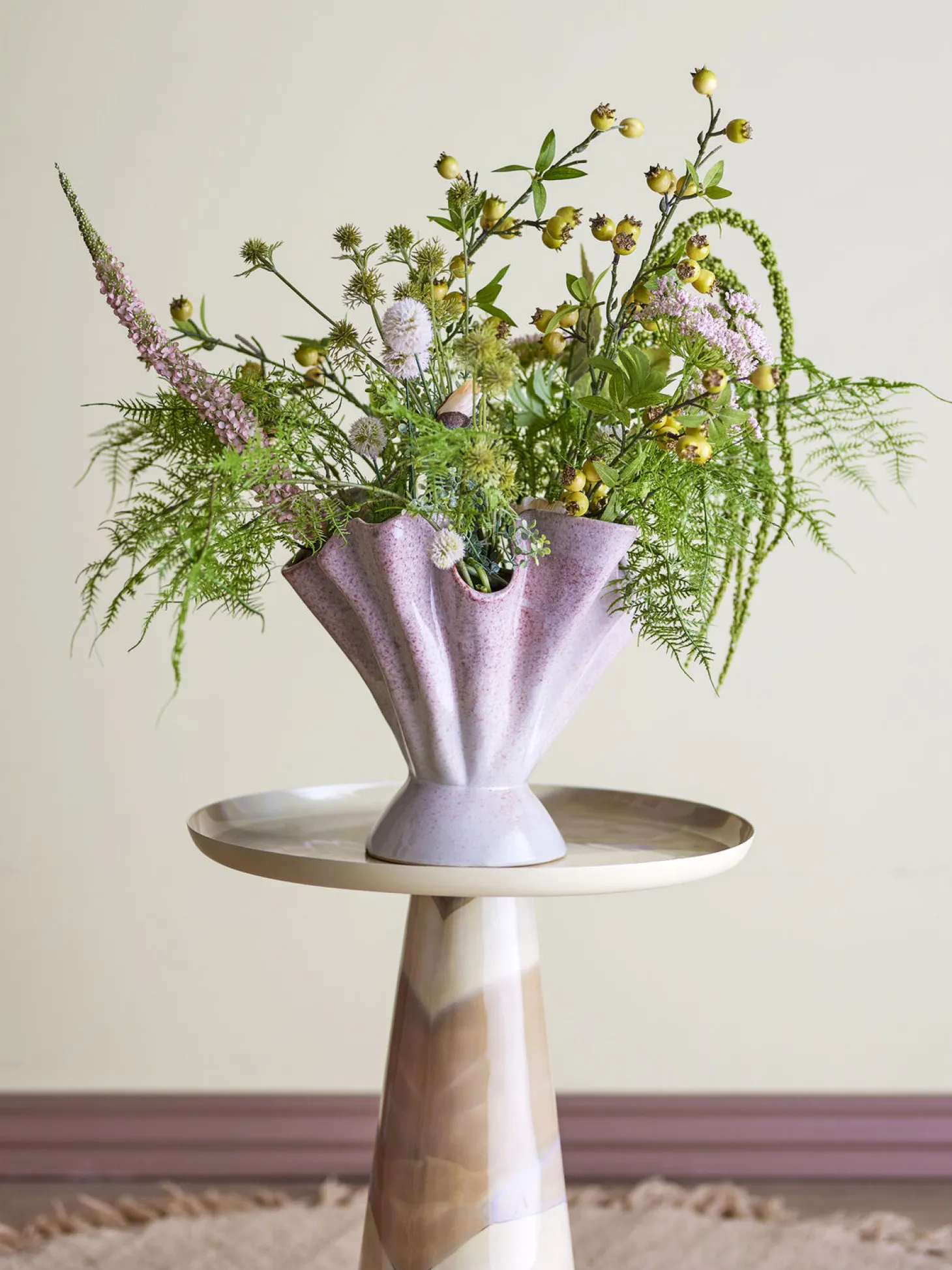 Bloomingville - Plier Vase, Rosa, Stentøj