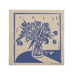 Bloomingville - Tulips Serviet, Blå, FSC® Recycled, Papir