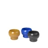 Broste Copenhagen - Fyrfadsstage "Agathe" - Green/Gold Brown/Blue - Sæt af 3