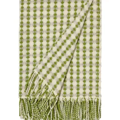 Burel Factory - Azulejo Biocolor - Plaid/tæppe - Light green and Light Grey - 180x130 cm