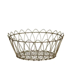 Chic Antigue - Kurv - fil de fer - Messing - Ø 27 cm