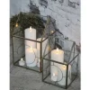Chic Antique - Bloklys LED inkl. batteri - Hvid (H:20 cm)