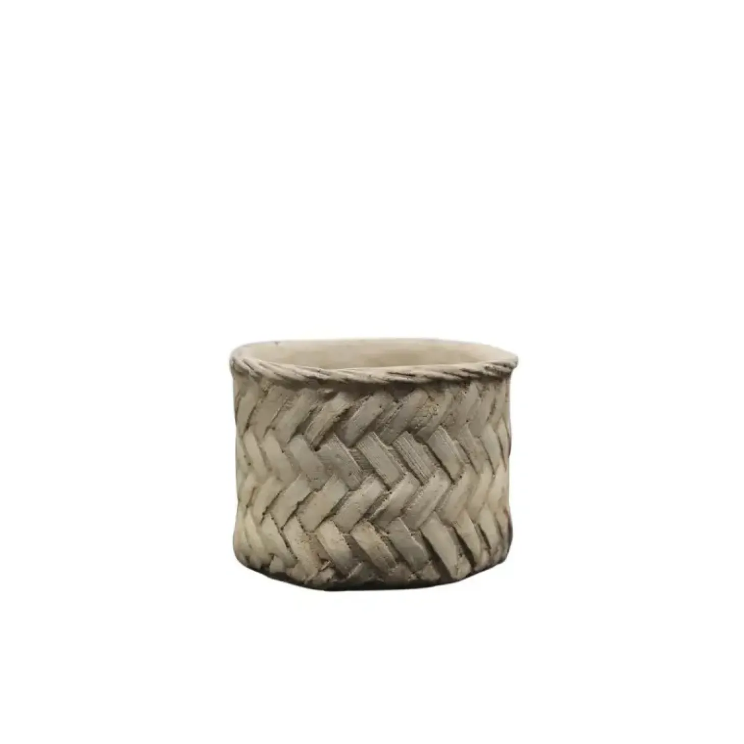 Chic Antique - Corte skjulere med flettede mønster lavet i cement (Ø13,5 cm)
