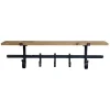 Chic Antique - Hylde med 5 knager - Antique Sort