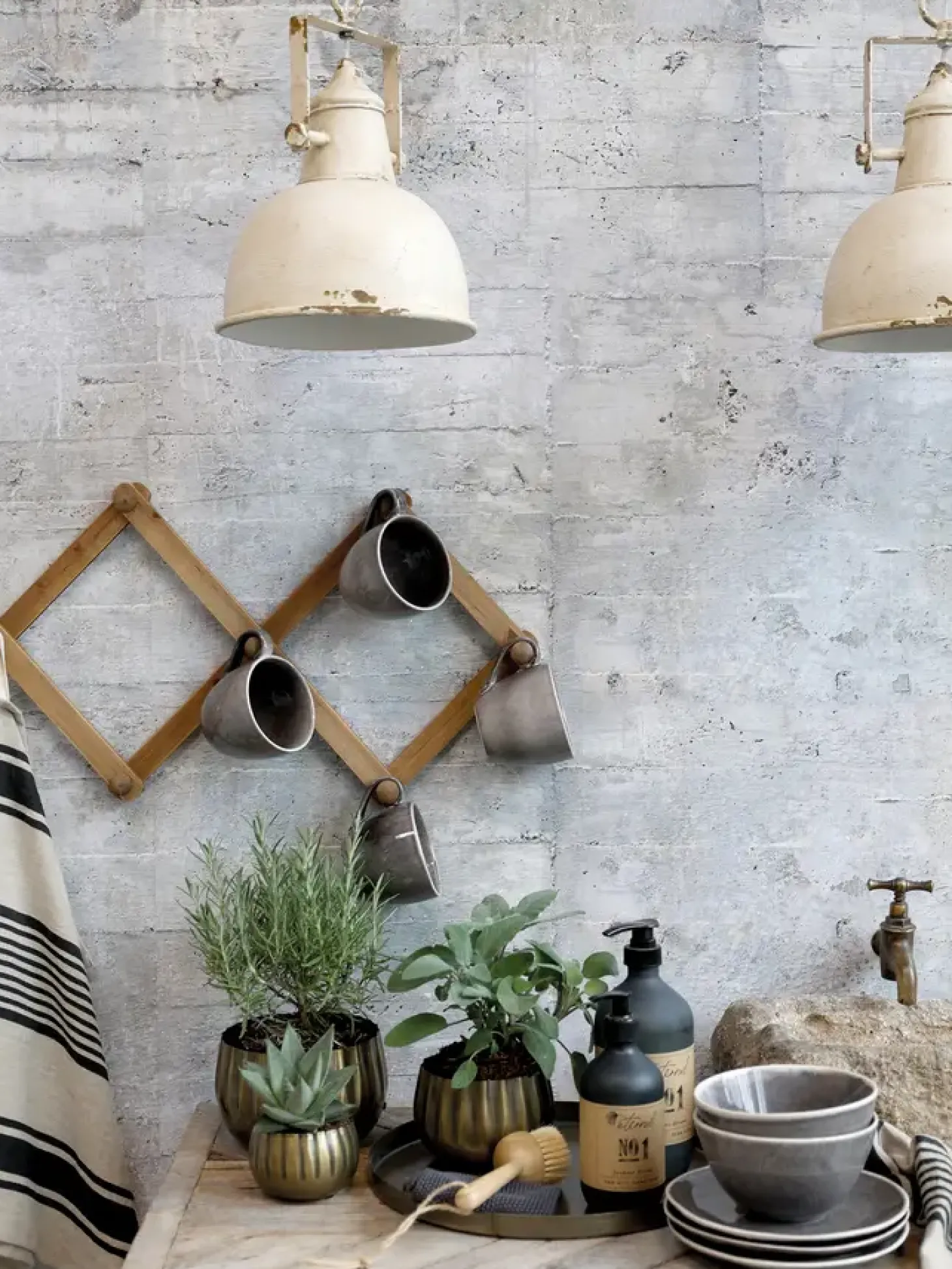 Chic Antique - Knagerække med 10 knager - 84 cm