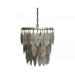 Chic Antique - Lampe med metal dekoration - antique messing - Ø47