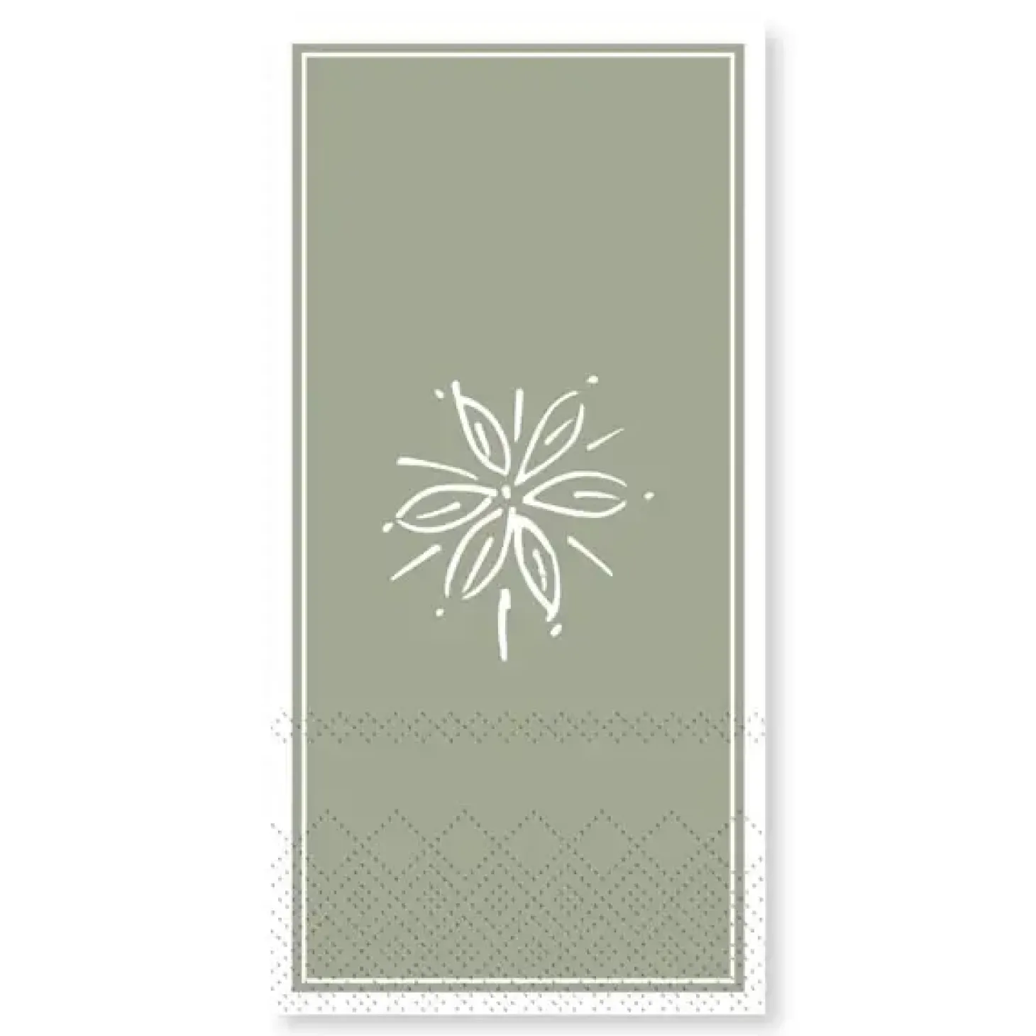 Chic Antique - Serviet - Blomst - 20x10 cm - Verte
