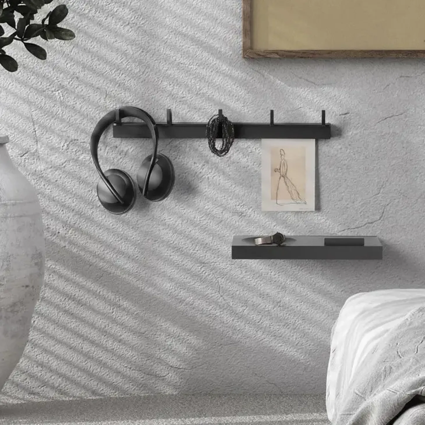 ChiCura Copenhagen - Tabula Rack - knagerække - 45 cm - sort asketræ