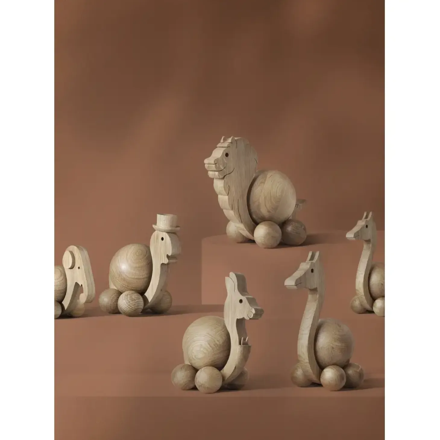 ChiCura - Træfigur - Spinning Giraffe - Medium