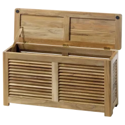 Cinas - Opbevaringsbænk, Teak, 90x30x48 cm