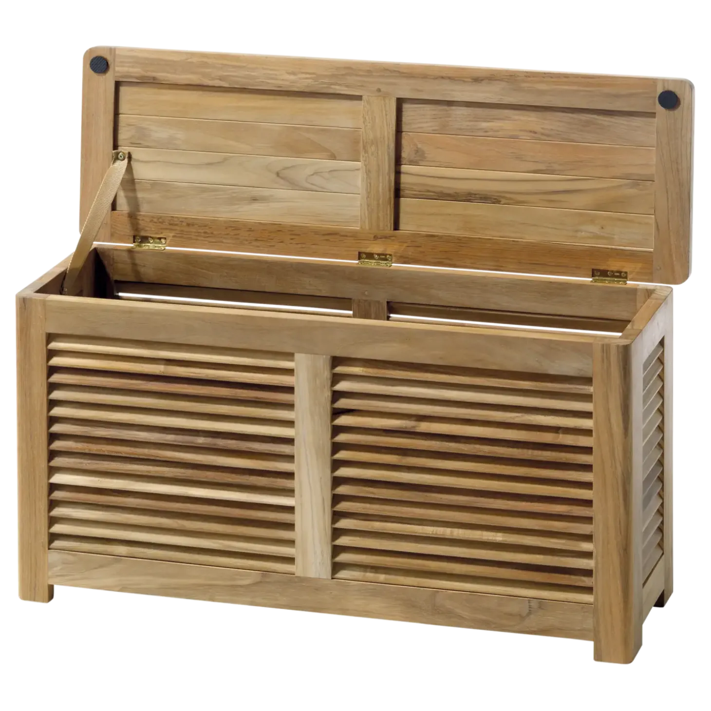 Cinas - Opbevaringsbænk, Teak, 90x30x48 cm