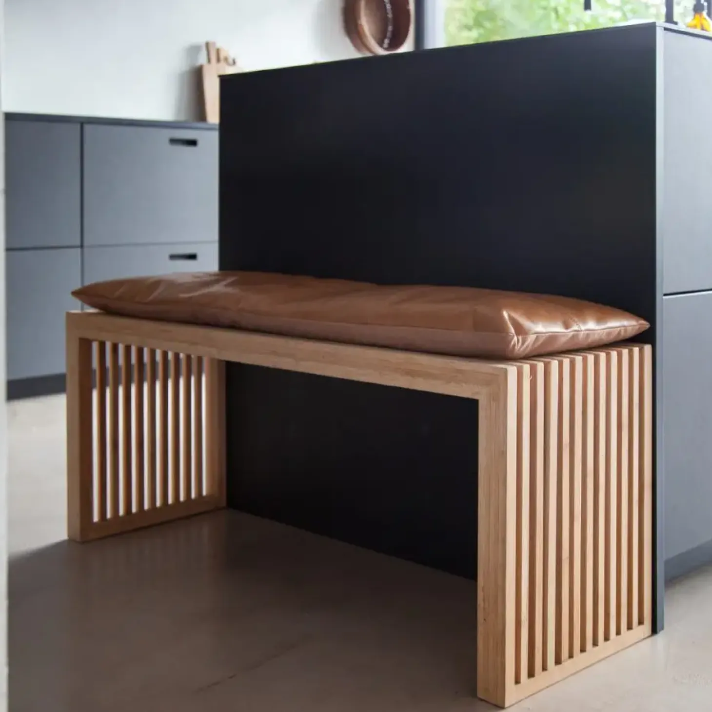 Cinas - Rib bænk 104x35cm bambus