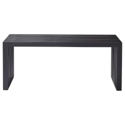 Cinas - Rib bænk 104x35cm mahogni mat sort