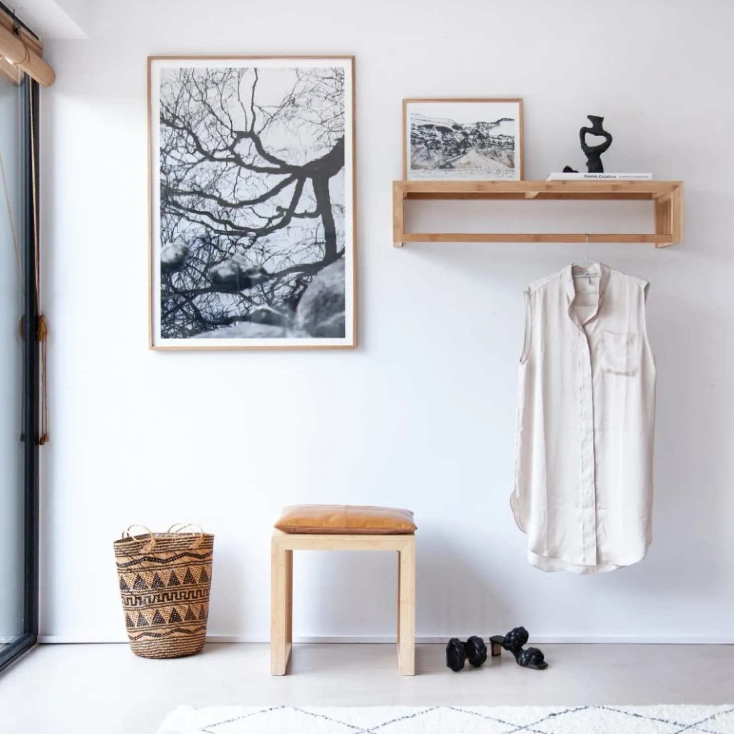 Cinas - Rib 2-pers bænk 73x35x43cm bambus
