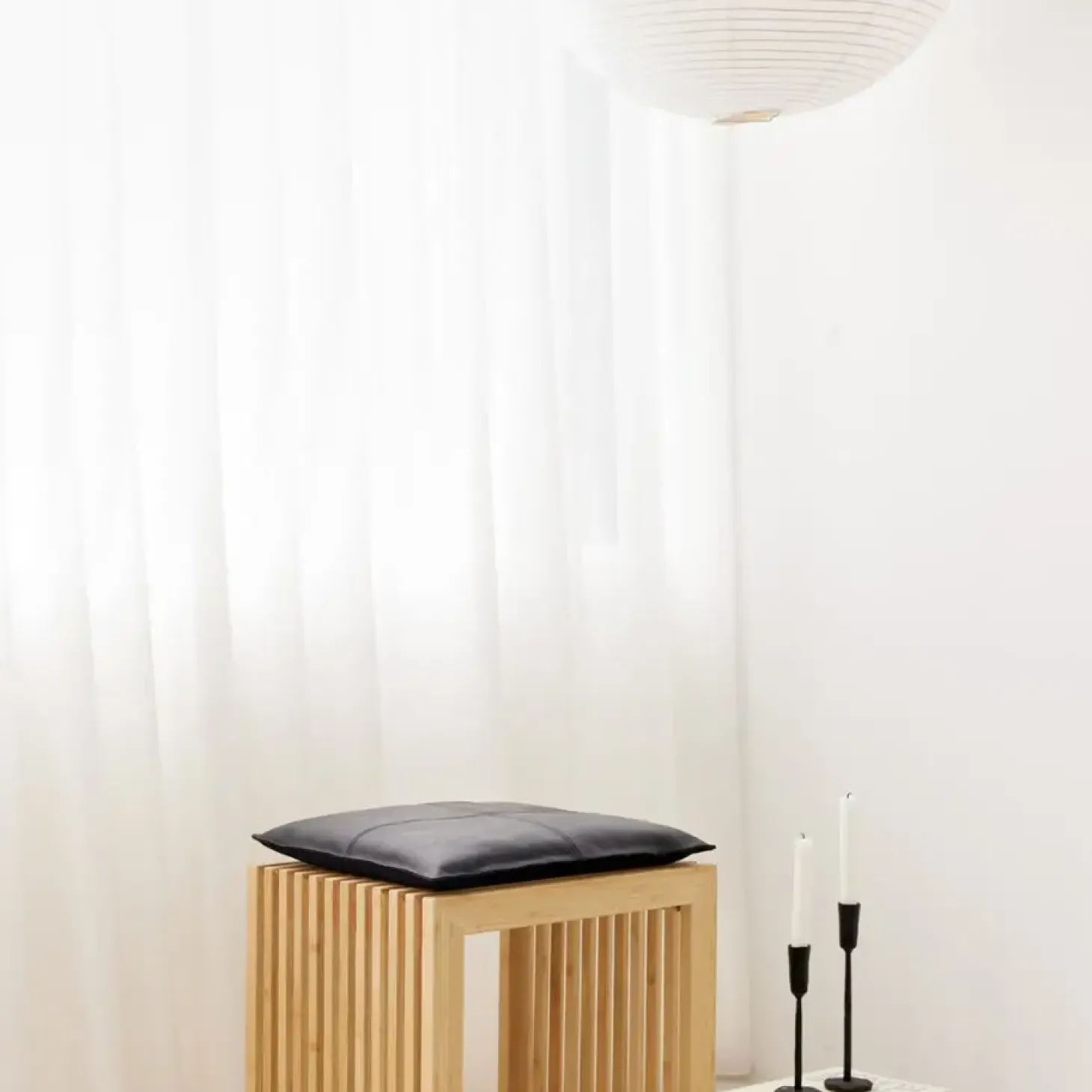 Cinas - Rib skammel 45x35cm bambus