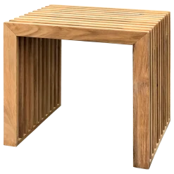 Cinas - Rib skammel 45x35cm teak