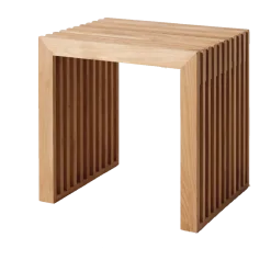 Cinas - Rib skammel 45x35cm teak
