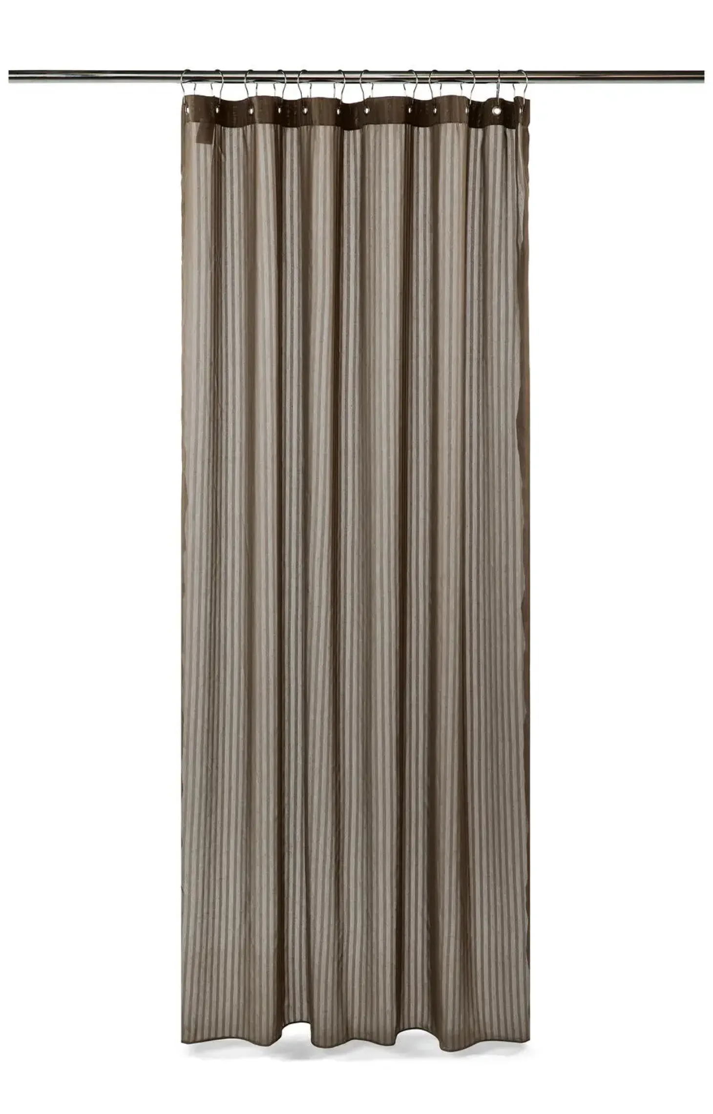 Compliments - Badeforhæng - Lines shower curtain w/eyelets 220 cm - Brun