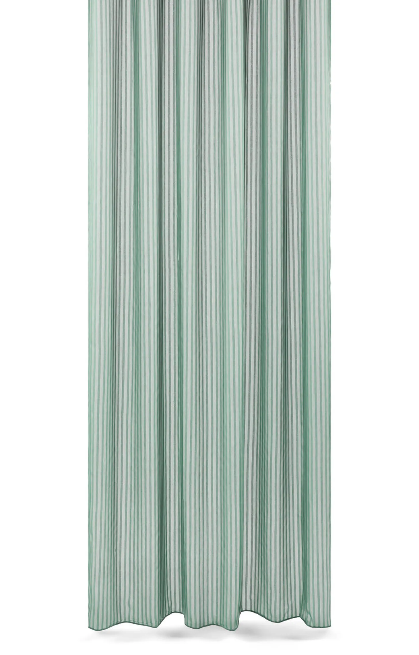 Compliments - Badeforhæng - Lines shower curtain w/tape 220 cm - Støvet grøn