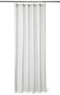 Compliments - Badeforhæng - Lines shower curtain w/eyelets 200 cm - Lys grå