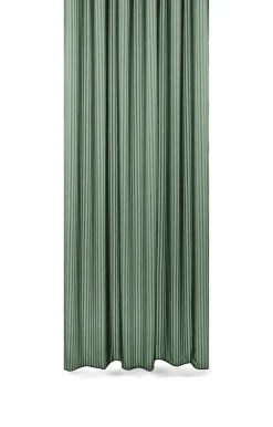Compliments - Badeforhæng - Lines shower curtain w/tape 220 cm - Skovgrøn