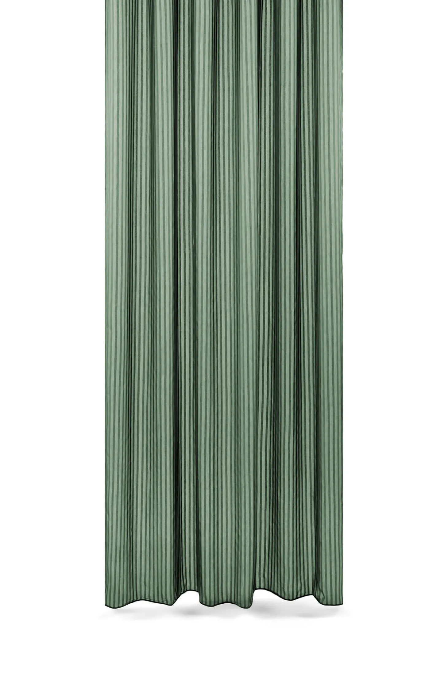 Compliments - Badeforhæng - Lines shower curtain w/tape 220 cm - Skovgrøn