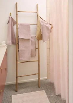 Compliments - Badeforhæng - Lines shower curtain w/tape 220 cm - Rose