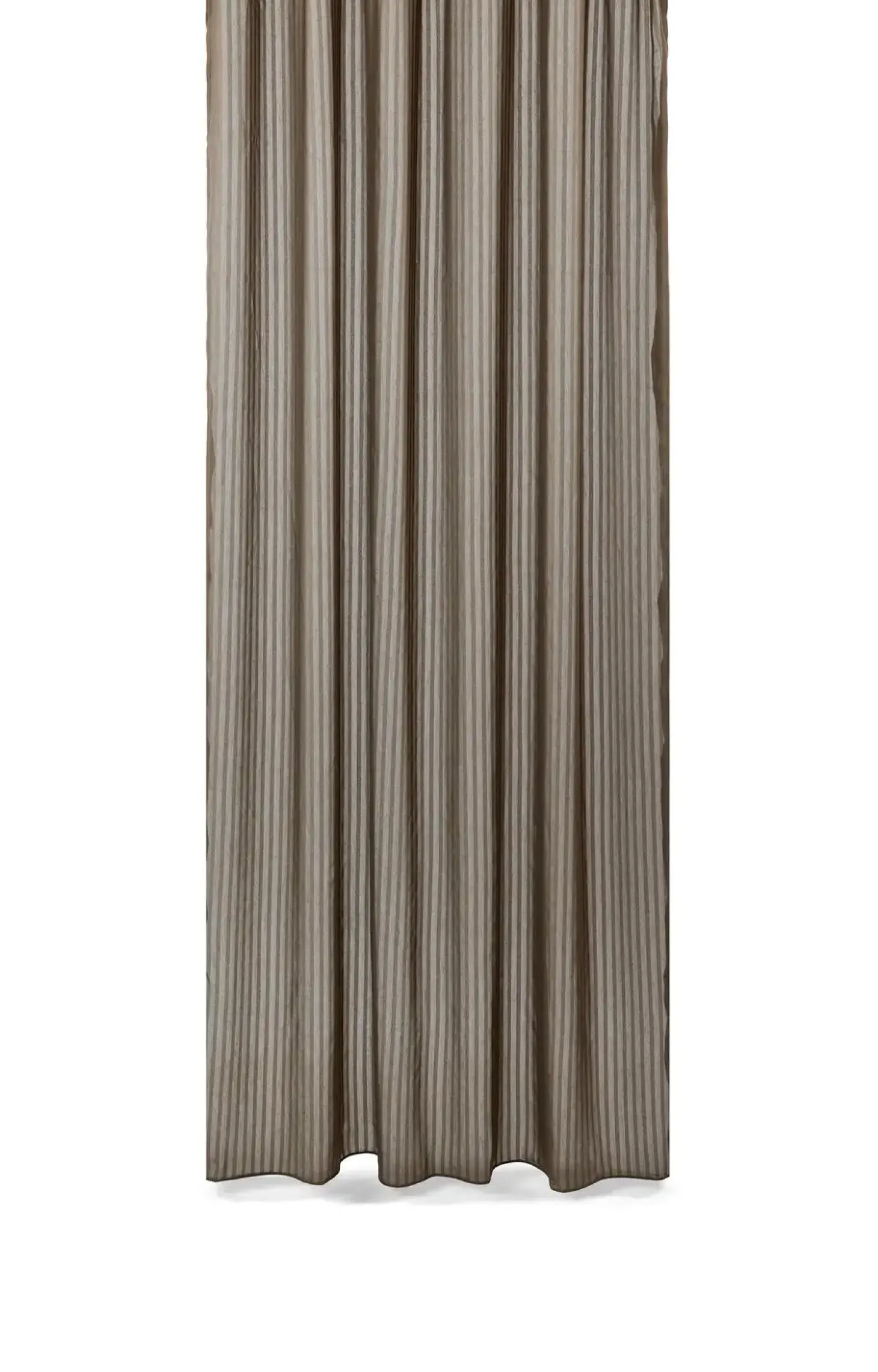 Compliments - Badeforhæng - Lines shower curtain w/tape 200 cm - Brun